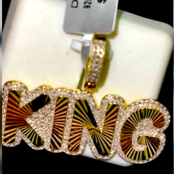 REAL DIAMOND King Custom made pendant charm .83ct Appraisal Incl. BEST GIFT SALE - Picture 7 of 7
